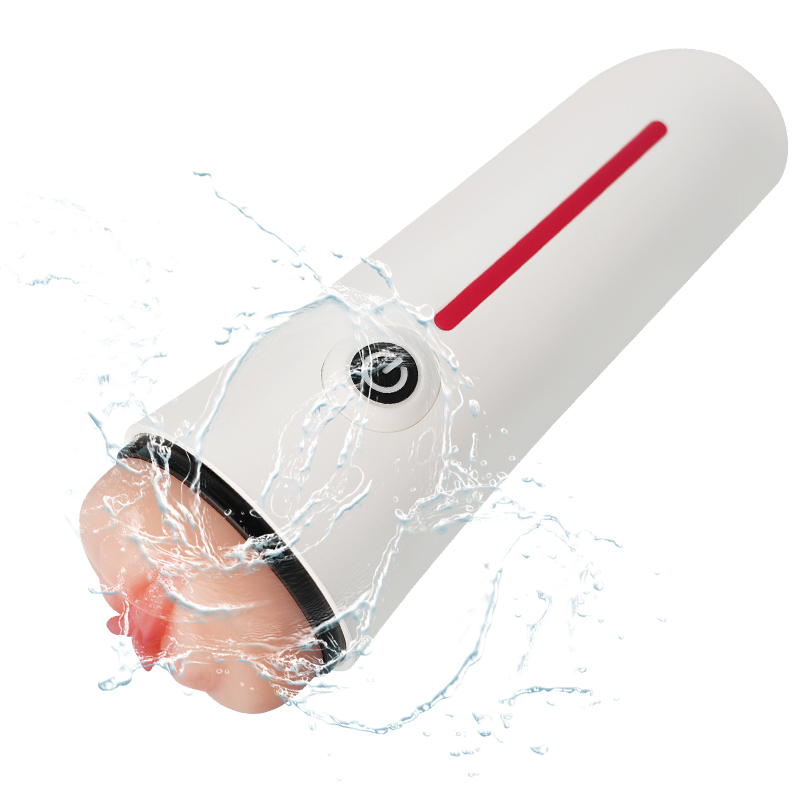 Masturbateur réaliste en silicone TPE Desirix Cream Pillar SU244 - Double moteur pour une succion profonde, vibrations multi-vitesses, facile à nettoyer